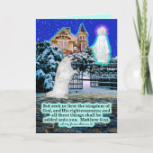 美しいエスキーと天使の聖なる書物、 経典マタイ6:33 カード (正面)