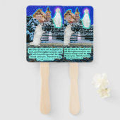 美しいエスキーと天使の聖なる書物、 経典マタイ6:33 ハンドファン (正面&裏面)