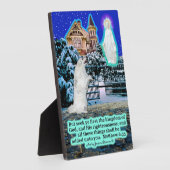 美しいエスキーと天使の聖書 マタイ 6:33 フォトプラーク (側面)