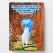 美しいエスキー聖なる書物、 経典プラーク箴言16:9 フォトプラーク (正面)