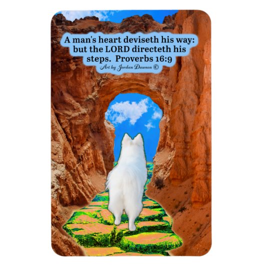 美しいエスキー聖なる書物、 経典マグネット箴言16:9 マグネット (縦)