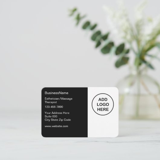 美しいエステティシャンセラピスト名刺 名刺 (スタンド正面)
