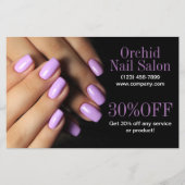 美しいエステティシャンマニキュアネイルサロン価格表 チラシ (正面)