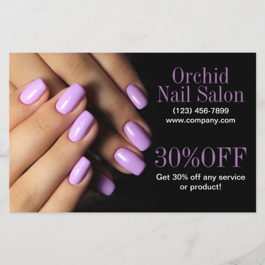 美しいエステティシャンマニキュアネイルサロン価格表 チラシ (正面)