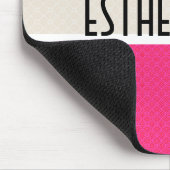 美しいエステティシャン赤リップスティック化粧アーティスト マウスパッド (コーナー)