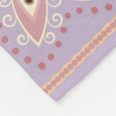 美しいエスニックインディアンの花。美しいオーナメント。 フリースブランケット (角)