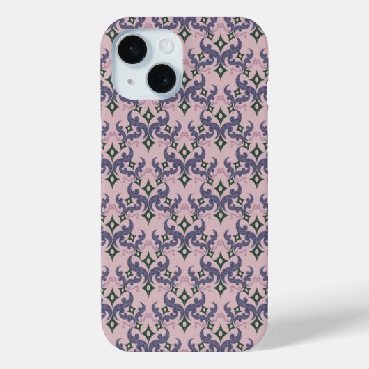 美しいエスニックダマスク模様の点描 Case-Mate iPhoneケース (裏面)