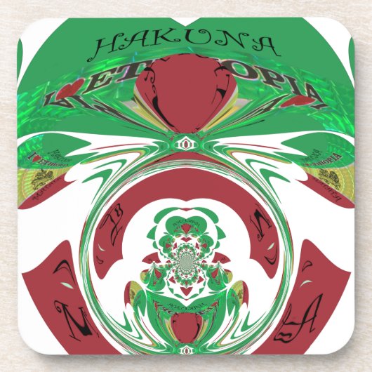 美しいエチオピア美しいハクナマタタ私はHeaが大好き コースター (正面)
