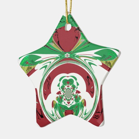 美しいエチオピア美しいハクナマタタ私はHeaが大好き セラミックオーナメント (左)