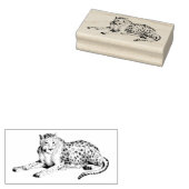 美しいエッチング ユキヒョウ ゴム印 アートスタンプ (押印)