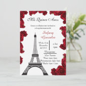 美しいエッフェルタワーの招待 招待状 (スタンド正面)