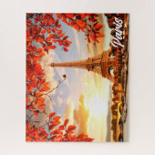 美しいエッフェルタワー | フランス，パリ ジグソーパズル (縦)