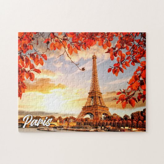 美しいエッフェルタワー | フランス，パリ ジグソーパズル (横)