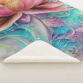 美しいエテお洒落リアールロータス花 シェルパブランケット (3/4)