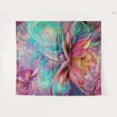 美しいエテお洒落リアールロータス花 タペストリー (正面(横))