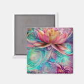 美しいエテお洒落リアールロータス花 マグネット (正面/裏面)