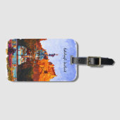 美しいエディンバラスコットランドキャッスルウォーターカラー ラゲッジタグ (正面横)