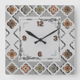 美しいエトノ スクエア壁時計