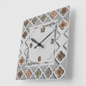 美しいエトノ スクエア壁時計 (傾斜)