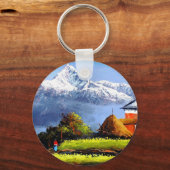 美しいエベレスト山のパノラマビュー キーホルダー (正面)