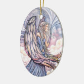 美しいエルクリスマスの飾り セラミックオーナメント (左)