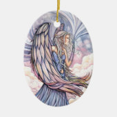 美しいエルクリスマスの飾り セラミックオーナメント (正面)