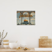 美しいエルサレムのドームオブザロックデザイン ポスター (キッチン)