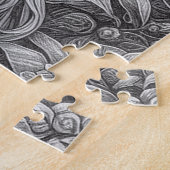 美しいエルフの女性スケッチ ジグソーパズル (側面)