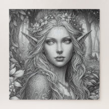 美しいエルフの女性スケッチ