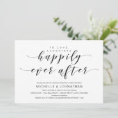 美しいエレガンス、ブラックスクリプト、リハーサルディナー 招待状 (スタンド正面)