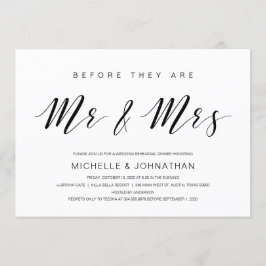 美しいエレガンス、ブラックスクリプト、リハーサルディナー 招待状