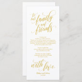 美しいエレガントお礼のカード プログラム (正面/裏面)