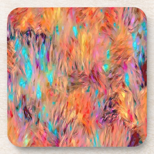 美しいエレガントなジュエルトーンのシームレスパターン コースター (正面)