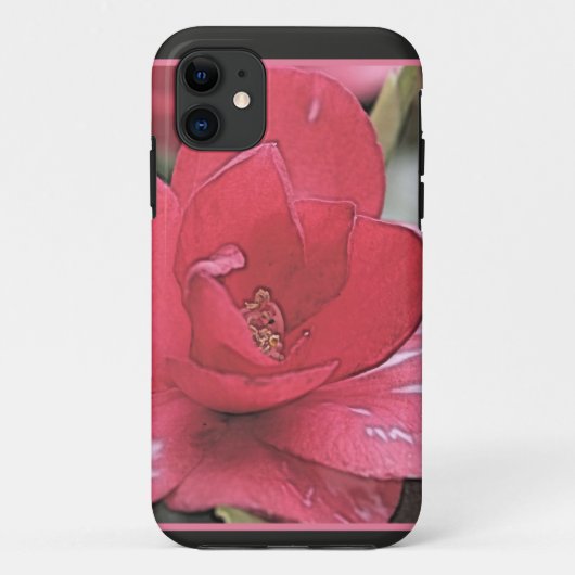 美しいエレガントなピンクの椿の花 Case-Mate iPhoneケース (裏面)