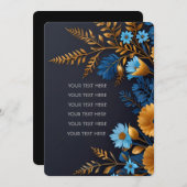 美しいエレガントな結婚式の招待デザイン 招待状 (正面/裏面)