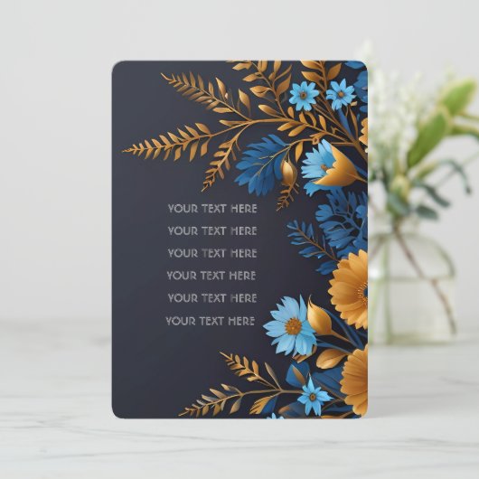 美しいエレガントな結婚式の招待デザイン 招待状 (スタンド正面)