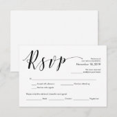 美しいエレガントな結婚式RSVPエンクロージャカード エンクロージャーカード (正面/裏面)