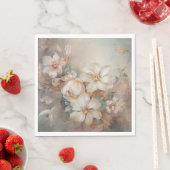 美しいエレガントな花模様 スタンダードランチョンナプキン (インサイチュ)