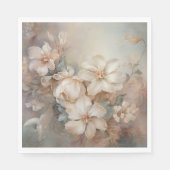 美しいエレガントな花模様 スタンダードランチョンナプキン (正面)