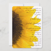 美しいエレガントひまわり結婚式招待状 招待状 (正面)