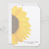美しいエレガントひまわり結婚式招待状 招待状 (正面)