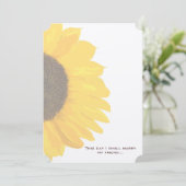 美しいエレガントひまわり結婚式招待状 招待状 (スタンド正面)