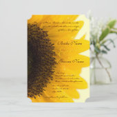 美しいエレガントひまわり結婚式招待状 招待状 (スタンド正面)