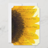 美しいエレガントひまわり結婚式招待状 招待状 (正面)