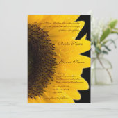 美しいエレガントひまわり結婚式招待状 招待状 (スタンド正面)