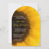 美しいエレガントひまわり結婚式招待状 招待状 (正面)