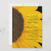 美しいエレガントひまわり結婚式招待状 招待状 (裏面)