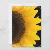 美しいエレガントひまわり結婚式招待状 招待状 (裏面)