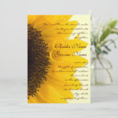 美しいエレガントひまわり結婚式招待状 招待状 (スタンド正面)