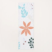 美しいエレガントみすぼらしい花と葉 | ヨガマット (正面)